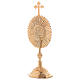 Reliquaire décoré avec croix laiton doré s6