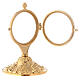 Gold plated brass monstrance with casted base 6 3/4 in s3