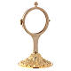 Ostensoir eucharistique baroque laiton doré 19 cm s2