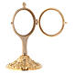 Baroque monstrance in gold plated brass 7 1/2 in s3