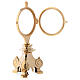 Monstrance baroque style, 24K golden brass 20 cm s3