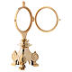 Monstrance with Baroque base 8 in 24-karat gold plated brass s3