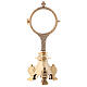 Gold plated monstrance in brass with Baroque base 9 in s1