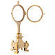 Gold plated monstrance in brass with Baroque base 9 in s3