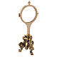 Monstrance rococo style, 24K golden brass 21.5 cm s2