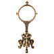 Rococo monstrance 8 1/2 in 24-karat gold plated brass s1