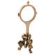 Rococo monstrance 8 1/2 in 24-karat gold plated brass s2