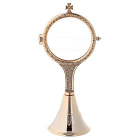 Teca in stile classico 20,5 cm in ottone dorato 24k