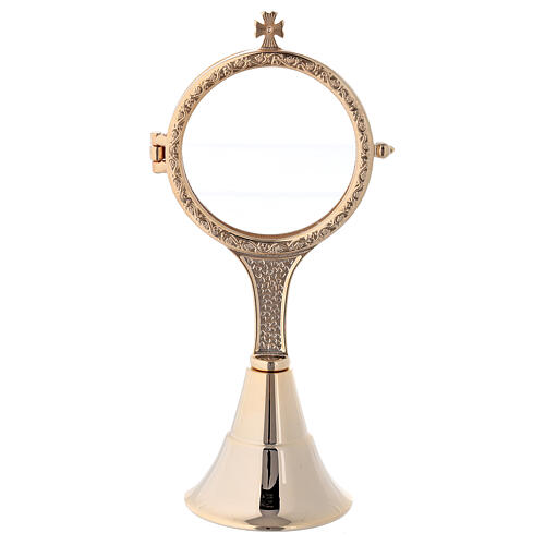 Classic gold plated monstrance in brass 8 in 1