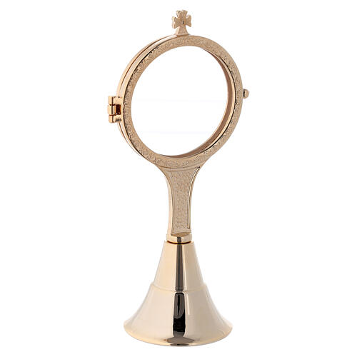 Classic gold plated monstrance in brass 8 in 2