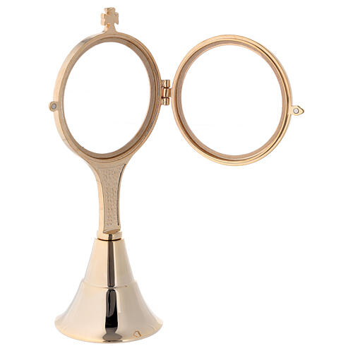Classic gold plated monstrance in brass 8 in 3