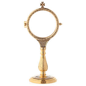 Monstrance with leaves decoration 20 cm