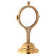 Monstrance with decorated base, 24K golden brass s2
