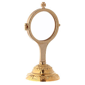 Teca da esposizione base lavorata ottone dorata 24k