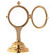 Gold plated brass monstrance with decorated base s3