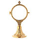 Monstrance with decorated hammered base 17 cm s1