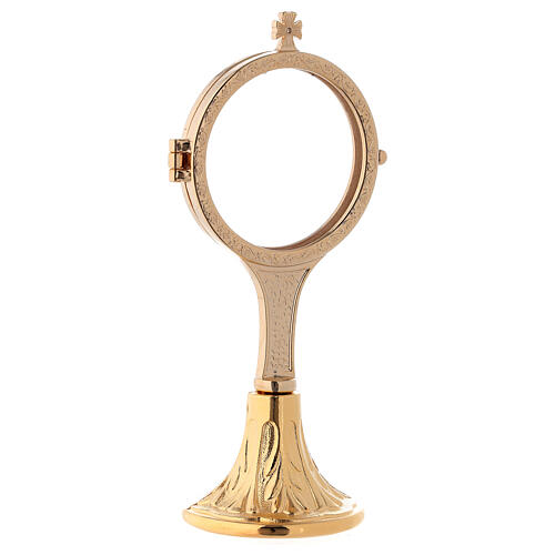 Monstrance with decorated hammered base 19.5 cm 2