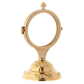 Teca esposizione base decorata ottone dorato 24k 15 cm