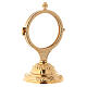 Gold plated brass monstrance with decorated base 6 in s2