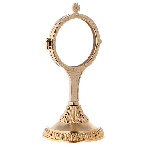 Monstrance in brass with grapes 20 cm 2