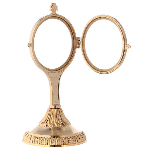 Monstrance in brass with grapes 20 cm 3