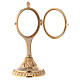 Monstrance in brass with grapes 20 cm s3