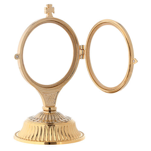 Monstrance with cross at the top 15 cm 3