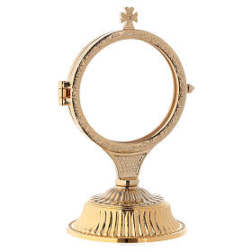 Monstrance with short stem cross and rays 6 in