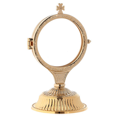 Monstrance with short stem cross and rays 6 in 2