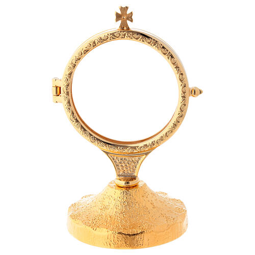 Monstrance with gold plated coarse base and short stem 6 in 1