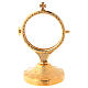 Monstrance with gold plated coarse base and short stem 6 in s1