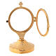 Monstrance with gold plated coarse base and short stem 6 in s4