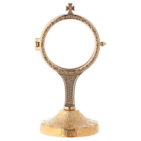 Monstrance with tall body, raw effect on base 18 cm
