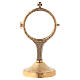 Monstrance with tall body, raw effect on base 18 cm s1