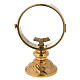 Gold plated brass monstrance spike pattern on the base 4 in diameter s5