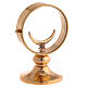 Monstrance of smooth gold plated brass diam. 11 cm s4