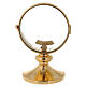 STOCK Smooth monstrance gold plated brass 4 in diameter s1