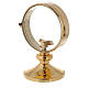 STOCK Smooth monstrance gold plated brass 4 in diameter s2