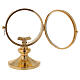 STOCK Smooth monstrance gold plated brass 4 in diameter s3