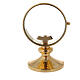 STOCK Smooth monstrance gold plated brass 4 in diameter s5