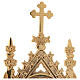 Reliquiario ottone dorato gotico teca 8,5 cm s4