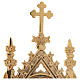 Gothic reliquary in gold plated brass 3 1/2 in window s4