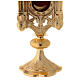 Gothic reliquary in gold plated brass 3 1/2 in window s5