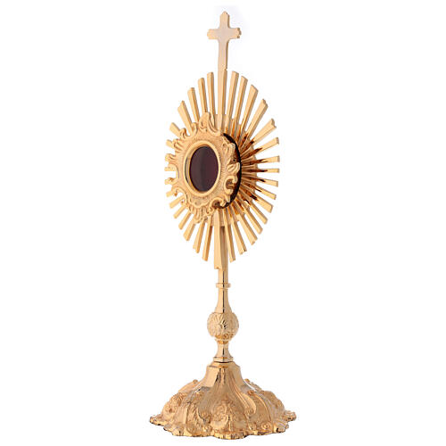 Reliquary with rays h 35 cm, gold plated brass 5