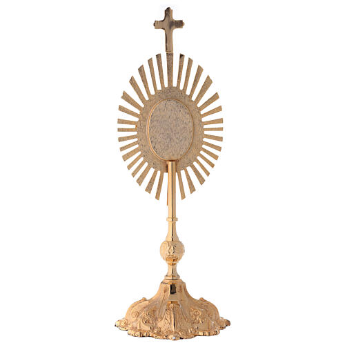 Reliquary with rays h 35 cm, gold plated brass 6