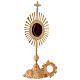 Reliquary with rays h 35 cm, gold plated brass s3