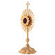 Reliquary with rays h 35 cm, gold plated brass s5