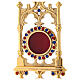 Gold plated brass reliquary with stones 12 in s2