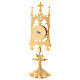 Gold plated brass reliquary with stones 12 in s6