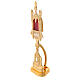 Neo-Gothic reliquary of gold plated brass h 28 cm s3